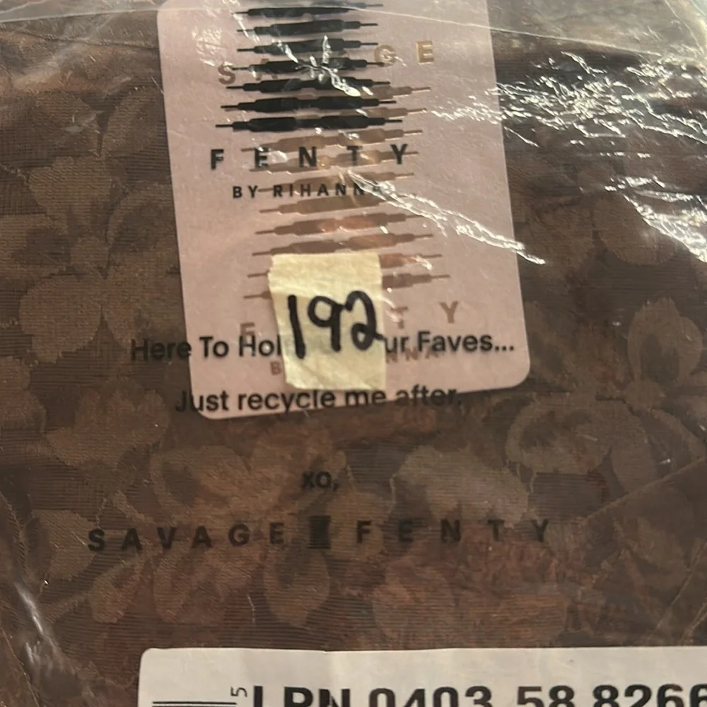 NWT,Savage X Fenty,Poppy Lace Panty,Lace Panty,Brown,Grey Floral,XL,192 Set Of 2 - Picture 8 of 8